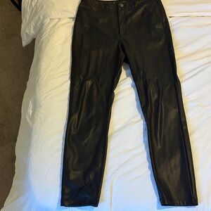 Topshop Black Leather Pants